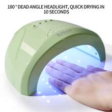 【Usb Plug】Nail Lamp Nail Dryer, Dual Light Source Uv Nail Lamp For Nail Art Diy Use Manicure Curing Uv Gel Light For Fingernail & Toenail Gel Nails Polish By Women And Girls - Black - View 2