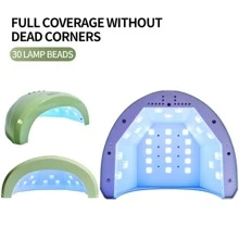 【Usb Plug】Nail Lamp Nail Dryer, Dual Light Source Uv Nail Lamp For Nail Art Diy Use Manicure Curing Uv Gel Light For Fingernail & Toenail Gel Nails Polish By Women And Girls - Black - View 5