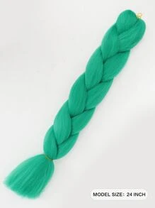 Braiding Hair Extensions 24inch Ombre Yaki Straight Jumbo Braids Synthetic Hair For African Women DIY Braid Green Hair - Green - View 2