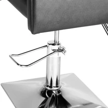 Classic Square Barber PVC Leather Ajudstable Versatile Swivel Chair Black - 黑色 - 查看 7