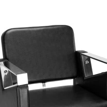 Classic Square Barber PVC Leather Ajudstable Versatile Swivel Chair Black - 黑色 - 查看 9