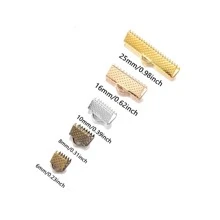 50 Cái/gói Khóa Cove Đầu Dây Đầu Dây Ruy Băng Kẹp Da Vòng Cổ Vòng Tay Đầu Nối Cho Vật Dụng Làm Đồ Trang Sức - Bạc - Xem 2