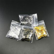 50 Cái/gói Khóa Cove Đầu Dây Đầu Dây Ruy Băng Kẹp Da Vòng Cổ Vòng Tay Đầu Nối Cho Vật Dụng Làm Đồ Trang Sức - Bạc - Xem 5