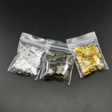 50 Cái/gói Khóa Cove Đầu Dây Đầu Dây Ruy Băng Kẹp Da Vòng Cổ Vòng Tay Đầu Nối Cho Vật Dụng Làm Đồ Trang Sức - Bạc - Xem 4