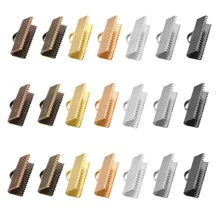 50 Cái/gói Khóa Cove Đầu Dây Đầu Dây Ruy Băng Kẹp Da Vòng Cổ Vòng Tay Đầu Nối Cho Vật Dụng Làm Đồ Trang Sức - Bạc - Xem 7