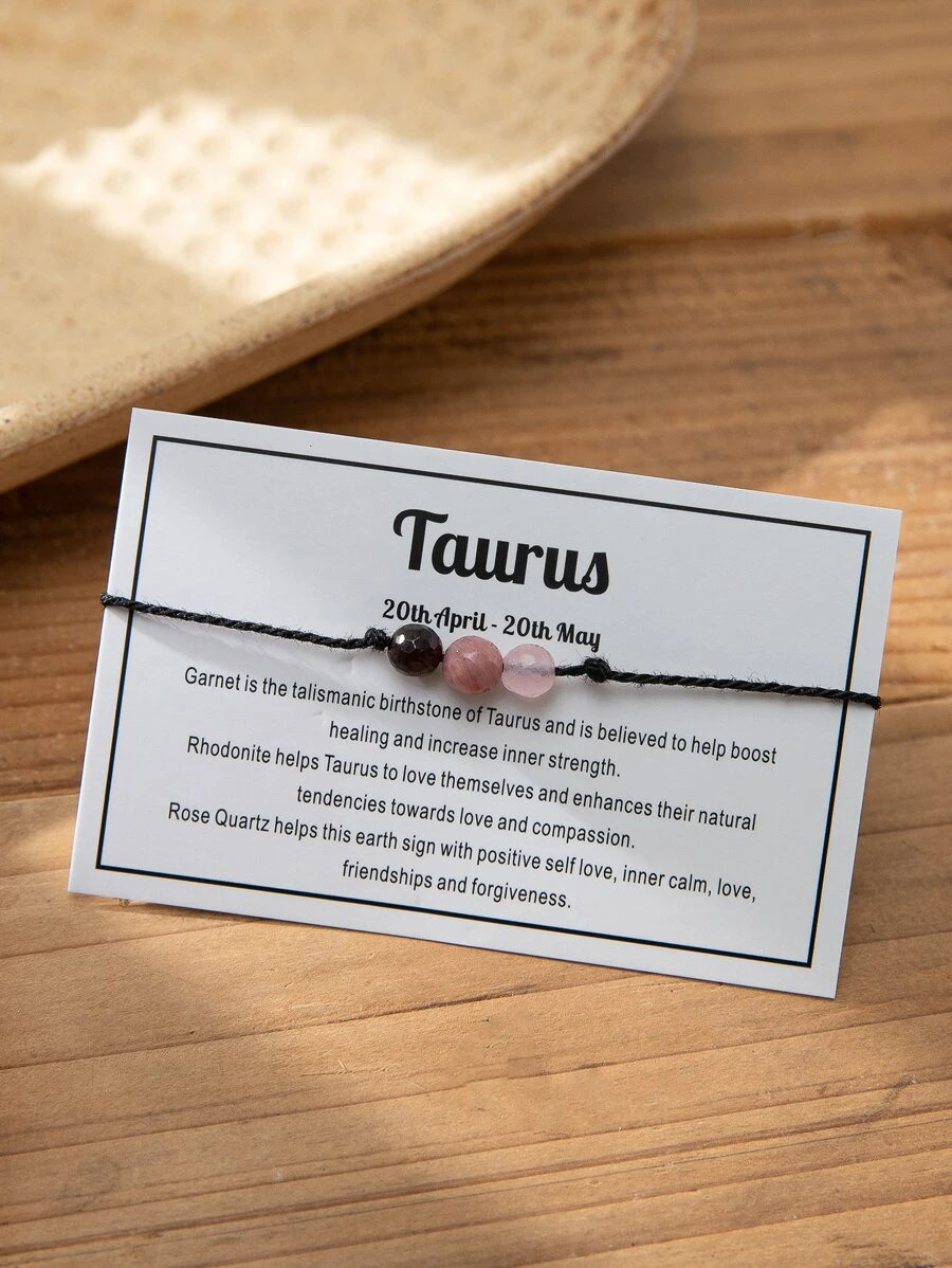 Chòm Sao Chủ Đề Dây Vòng Tay Với Thông Báo Thẻ Chữa Bệnh Pha Lê Vòng Tay Tử Vi Trang Sức - Nhiều màu - Xem 1