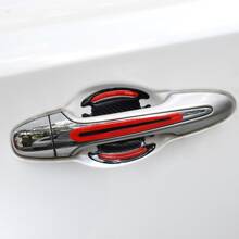 1set 8pcs Red Car Door Bowl Handle Reflective Stickers - Red - View 6