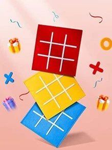 Mini Chín-lưới Trẻ em Câu đố Trò chơi trên bàn cờ Đồ chơi - Đỏ - Xem 3