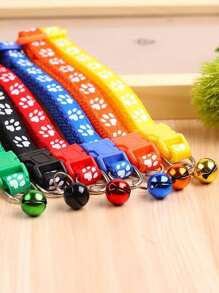 Adjustable Pet Collar With Bell Suitable For Dogs And Cats - Blue - View 3