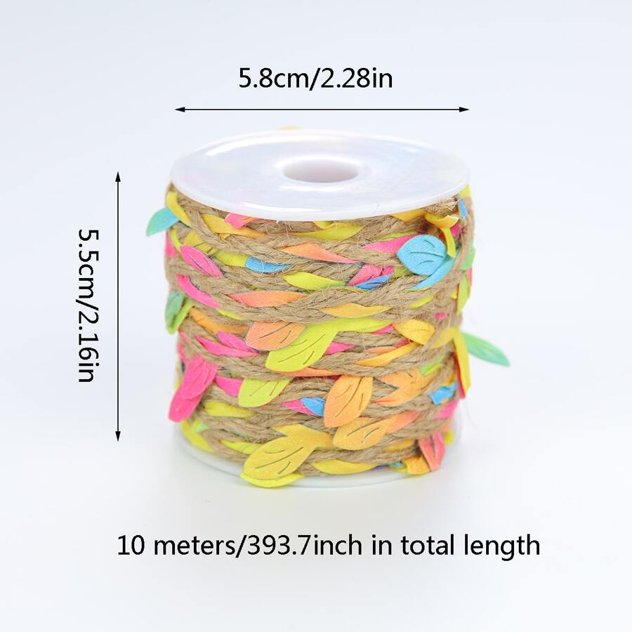 10m Nature Inspired DIY Decor Garden Wire Rope With Leaf, Vines