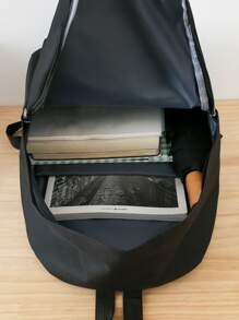 大容量，防水，輕便，便攜，可愛的蝴蝶圖案四件式學院前卫背包套裝，附筆盒，適合少女、女性、大學生，適用於學校、小學、中學、高中、大學、返校 - 黑色 - 查看 5