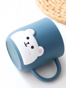 1入組卡通可愛風格飲水杯或者水洗杯子適用於家庭使用 - 藍色 - 查看 6