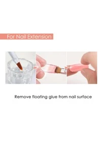 FULL BEAUTY 4瓶装丙烯酸指甲凝胶卸甲液，适用于卸除UV延长凝胶，配有指甲刷、切片凝胶指甲油、美甲清洁剂和指甲卸甲液。 - 彩色 - 查看 3