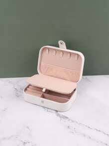 1 Miếng Du lịch xách tay Tổ chức đồ trang sức Hộp Đối với Nhẫn , Hoa tai , Dây chuyền Lưu trữ - trắng - Xem 4