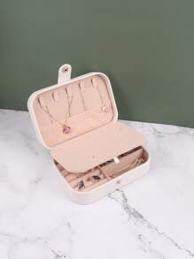 1 Miếng Du lịch xách tay Tổ chức đồ trang sức Hộp Đối với Nhẫn , Hoa tai , Dây chuyền Lưu trữ - trắng - Xem 8