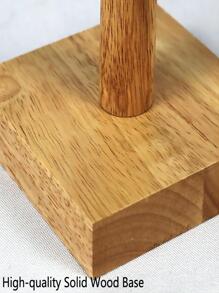 1 pieza Lámpara de mesa decorativa creativa con estilo nórdico de luz LED nocturna con interruptor de cable de datos USB de madera, ahorro de energía para dormitorio, estudio, B&B y regalo del día de las madres