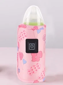 USB奶瓶保暖袋便攜牛奶保暖恆溫牛奶加熱包適用於戶外遊玩 - 粉色 - 查看 2