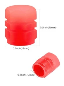2pcs Red Color Bike & Motorcycle Glow In Dark Tire Valve Stem Caps Car Wheel Night Light Air Valve Caps - Burgundy - View 2