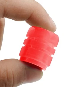2pcs Red Color Bike & Motorcycle Glow In Dark Tire Valve Stem Caps Car Wheel Night Light Air Valve Caps - Burgundy - View 3