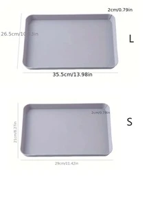 Plato estilo interior nórdico rectángulo en forma de desayuno , casa usar - Gris - Ver 2