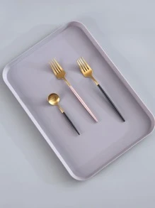 Plato estilo interior nórdico rectángulo en forma de desayuno , casa usar - Gris - Ver 1