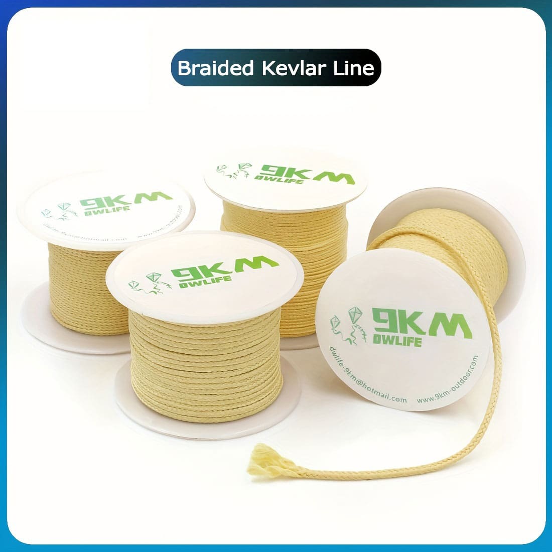 Sợi dây Câu cá  Hỗ trợ Sợi dây Bền chặt Bện Đang bay Diều String Cắm Trại Ngoài Trời Đi bộ du lịch - Màu vàng - Xem 1