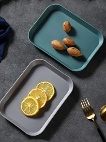 Plato estilo interior nórdico rectángulo en forma de desayuno , casa usar - Gris - Ver 5
