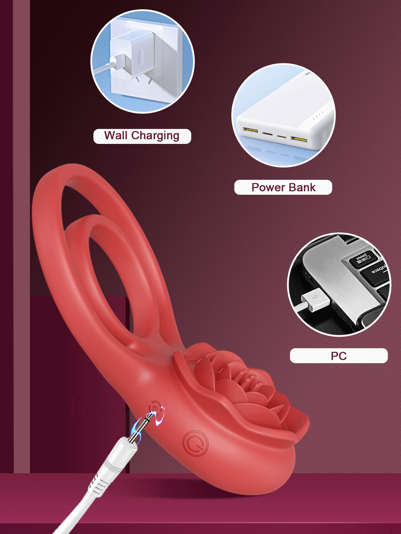 ｸﾘﾄﾘｽリング ローズペニスリングバイブレーター、男性用シリコンコックリング、ワイヤレスリモコンコックリング、乳首gスポットクリトリス刺激器、精液ロックリング、男性カップル向け大人のおもちゃ、juguetes  Sexuales、性的健康 | #SHEIN新生活応援セール