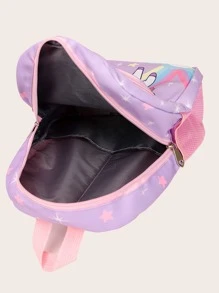 Hàng mới đến Phim hoạt hình Unicorn In Ba lô - Màu tím - Xem 3