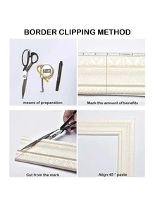 3D泡沫成型條,防水&防碰撞線,自黏式牆貼適用於裝飾 - 白色 - 查看 5