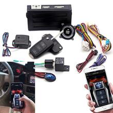 Universal 12v Car Modification Intelligent One Button Start Keyless Entry Mobile Phone Remote Control System - Black and White - View 2