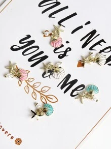 Nâng cấp Của bạn Móng tay Phong cách , 6 cái Biển Ngôi sao lột vỏ Hợp kim + Nhựa DIY Nghệ thuật làm Móng Phụ kiện , Thích hợp Đối với phụ nữ Và Cô gái - Nhiều màu - Xem 3