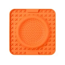 Silicone Dog Anti-slip Slow Feeding Mat Lick Pad For Dogs Orange - Orange - View 1