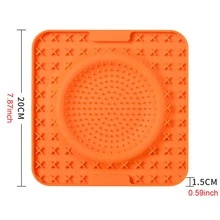 Silicone Dog Anti-slip Slow Feeding Mat Lick Pad For Dogs Orange - Orange - View 3