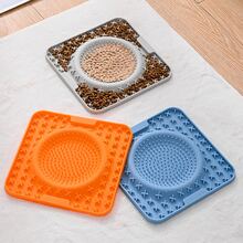 Silicone Dog Anti-slip Slow Feeding Mat Lick Pad For Dogs Orange - Orange - View 2