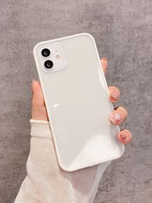 Contrast Frame Clear Phone Case Compatible With IPhone 11,IPhone 13,IPhone 14 Pro Max - White - View 1