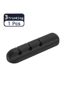 1 件電纜固定夾 - 電線整理器 - 桌面電纜整理器 電線管理 - 電線固定器系統 - 家居、辦公室、汽車、床頭櫃、辦公桌配件 - 黑色 - 查看 1