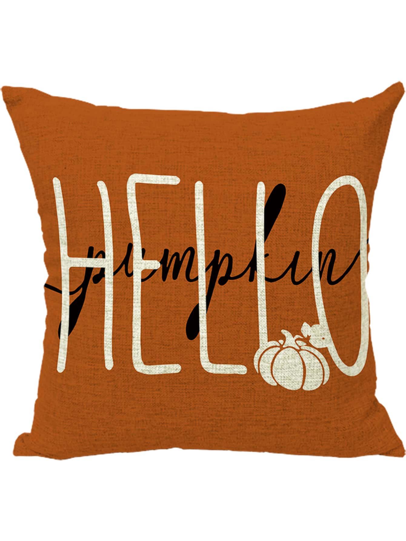 1入組萬聖節裝飾枕頭套 18x18 萬聖節裝飾農舍說戶外秋季枕頭家居裝飾靠墊盒 - 橘色 - 查看 1