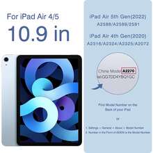 Bao da từ tính tương thích với iPad Air thế hệ thứ 5/4 thế hệ thứ 10, iPad Pro 10,9 inch 11/12,9 inch iPad Pro thế hệ thứ 1/2/3/4/5/6 hỗ trợ sạc bằng bút chì thế hệ thứ 2, bao da máy tính bảng mỏng - màu đen - Xem 3