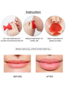 1 Pieza Potenciador De Labios De Silicona, Ejercitador De Labios - Rojo - Ver 4