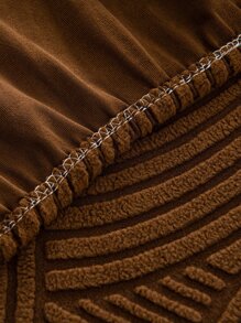 1入組提花絲絨季節性通用沙發套,現代風格防滑線格沙發套,客廳長沙發保護裝置合適的適用於L形沙發和1/2/3/4人座沙發 - 咖色 - 查看 8