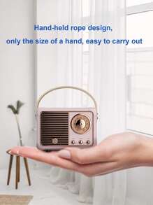 1pc Vintage Portable Speaker - Pink - View 4