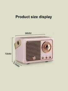 1pc Vintage Portable Speaker - Pink - View 5