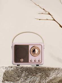 1pc Vintage Portable Speaker - Pink - View 2