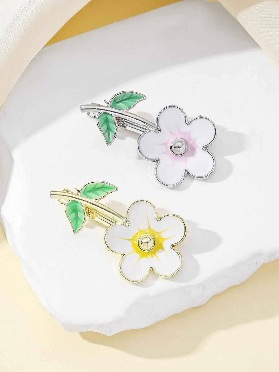 2 piezas Horquilla para mujeres multicolor con diamante de imitación electrochapado moda , adecuado para uso diario - Multicolor - Ver 1