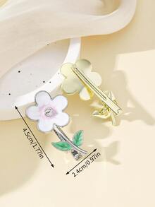 2 piezas Horquilla para mujeres multicolor con diamante de imitación electrochapado moda , adecuado para uso diario - Multicolor - Ver 3