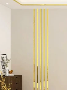 Colorful Life 20 miếng dán tường gương acrylic đơn giản, miếng dán tường hình chữ nhật 3D tự dính, trang trí nhà cửa cho phòng khách phòng ngủ, áp dụng cho mọi mùa - Vàng - Xem 5