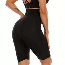 运动户外 1 件装多色涤纶女式短裤，非常适合锻炼、训练、塑身和出汗塑身衣腰部训练器紧身胸衣 - 藍色 - 查看 4