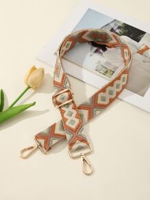 New Arrival Contrast Color Diamond Shaped Bag Strap For Women's Bags, Crossbody Or Shoulder - Beige - View 3