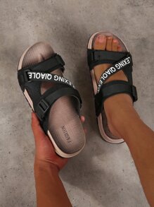 New Arrival Fashionable Outdoor Beach Slippers, Summer Flip Flops - Black - View 2